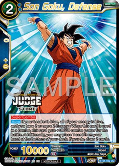 Son Goku Defense Judge Pack Vol17 Store BT25-052 Judge Promotion Cards Dragonball Super card