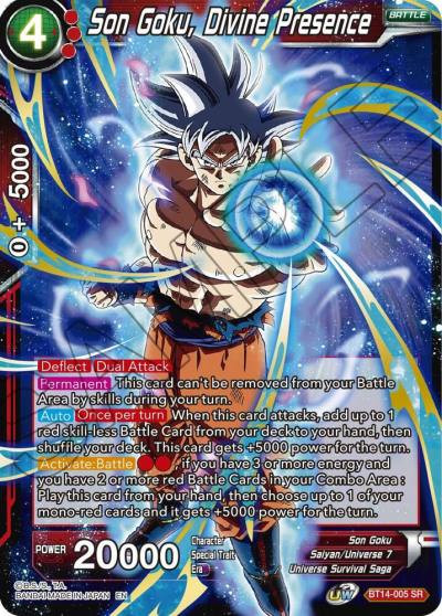 Son Goku Divine Presence BT14-005 Cross Spirits Dragonball Super card