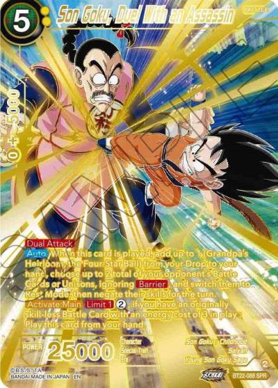Son Goku Duel With Assassin SPR BT22-088 Critical Blow Dragonball Super card