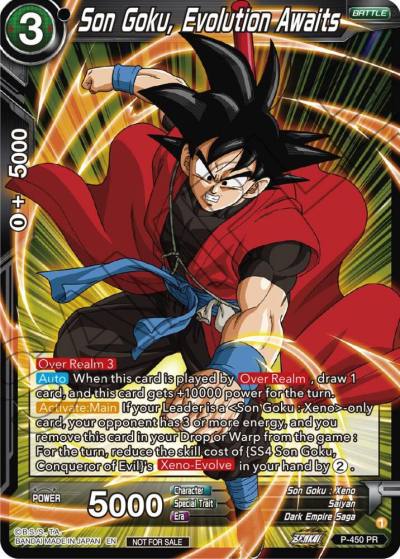 Son Goku Evolution Awaits P-450 Tournament Promotion Cards Dragonball Super card