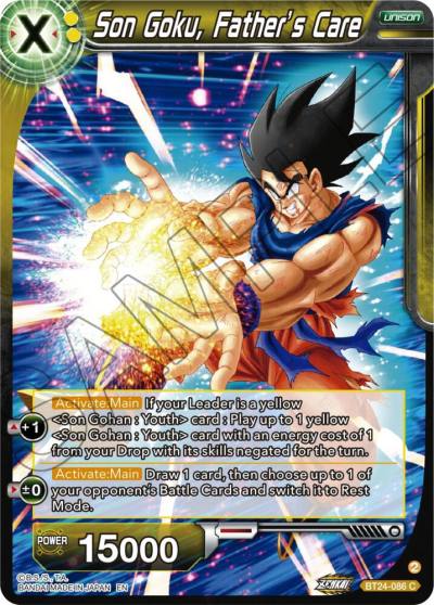 Son Goku Fathers Care BT24-086 Beyond Generations Dragonball Super card