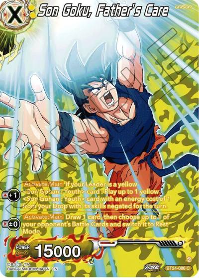 Son Goku Fathers Care Collector Booster Silver BT24-086 Beyond Generations Dragonball Super card