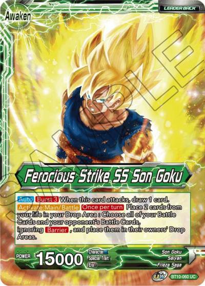 Son Goku Ferocious Strike SS Son Goku Foil BT10-060 Rise of the Unison Warrior Dragonball Super card