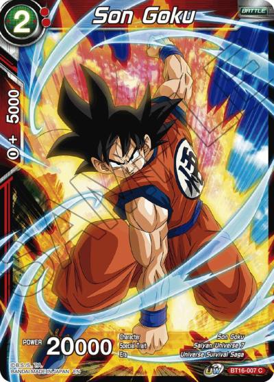 Son Goku Foil BT16-007 Realm of the Gods Dragonball Super card
