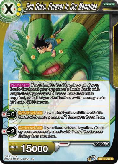 Son Goku Forever in Our Memories BT11-093 Vermilion Bloodline Dragonball Super card