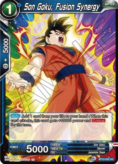 Son Goku Fusion Synergy Foil BT12-032 Vicious Rejuvenation Dragonball Super card