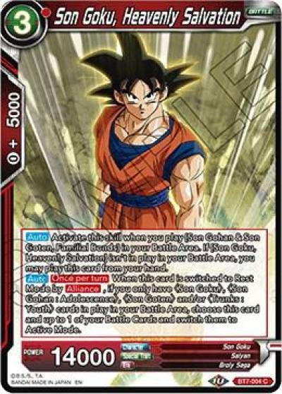 Son Goku Heavenly Salvation BT7-004 Assault of the Saiyans Dragonball Super card
