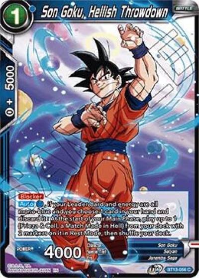 Son Goku Hellish Throwdown BT13-056 Supreme Rivalry Dragonball Super card
