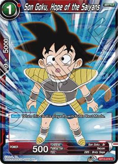 Son Goku Hope of the Saiyans BT13-019 Supreme Rivalry Dragonball Super card