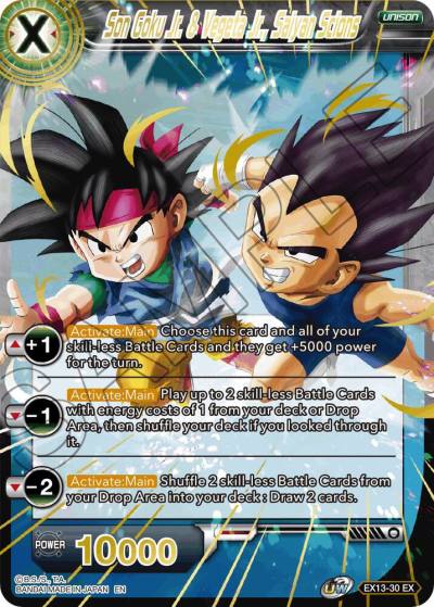 Son Goku Jr and Vegeta Jr Saiyan Scions Foil EX13-30 Special Anniversary Set 2020 Dragonball Super card