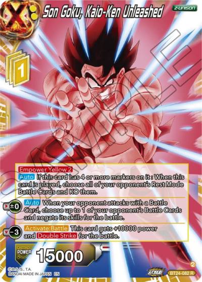 Son Goku Kaio Ken Unleashed BT24-082 Beyond Generations Dragonball Super card