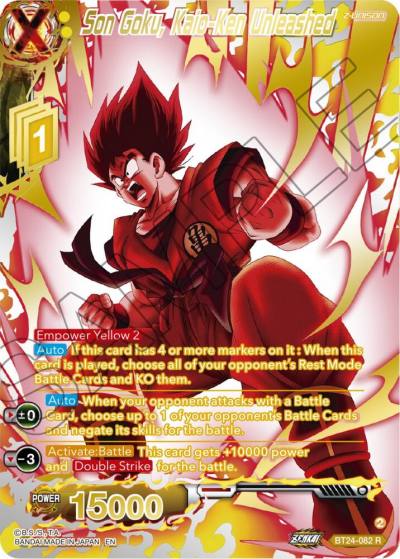 Son Goku Kaio Ken Unleashed Collector Booster Gold BT24-082 Beyond Generations Dragonball Super card