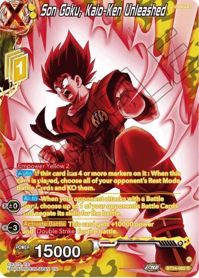 Son Goku Kaio Ken Unleashed Collector Booster Silver BT24-082 Beyond Generations Dragonball Super card
