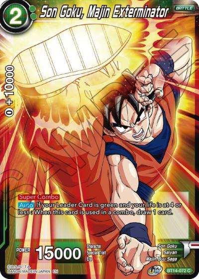 Son Goku Majin Exterminator Foil BT14-072 Cross Spirits Dragonball Super card