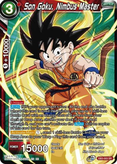 Son Goku Nimbus Master DB3-003 Mythic Booster Dragonball Super card