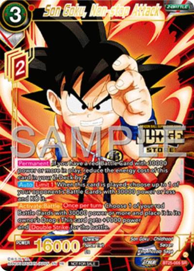 Son Goku Non stop Attack Judge Pack Vol17 Store BT25-005 Judge Promotion Cards Dragonball Super card