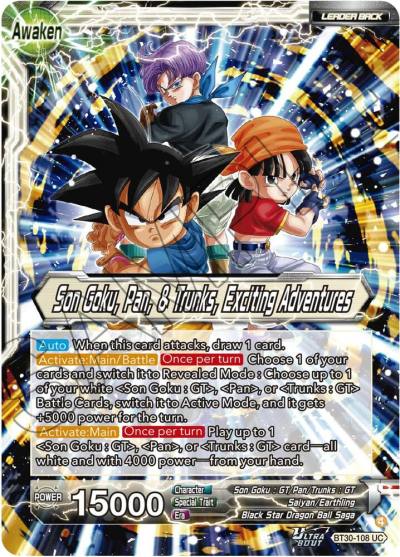 Son Goku Pan and Trunks Son Goku Pan and Trunks Exciting Adventures BT30-108 Three Glorious Fighters Dragonball Super card