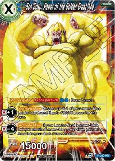 Son Goku Power of the Golden Great Ape P-250 Promotion Cards Dragonball Super card