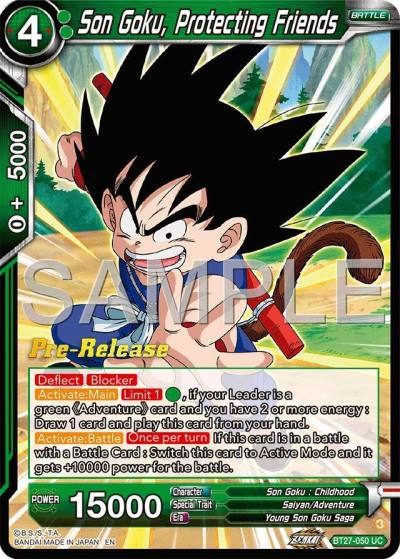 Son Goku Protecting Friends BT27-050 History of Z Pre-Release Cards Dragonball Super card