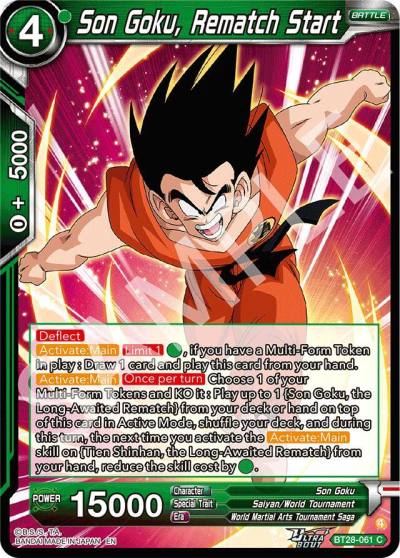 Son Goku Rematch Start BT28-061 Prismatic Clash Dragonball Super card
