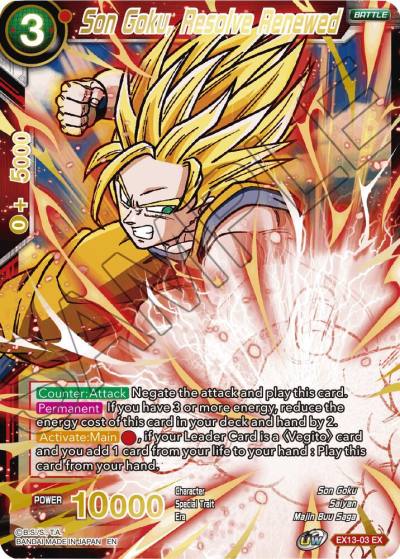 Son Goku Resolve Renewed EX13-03 Special Anniversary Set 2020 Dragonball Super card