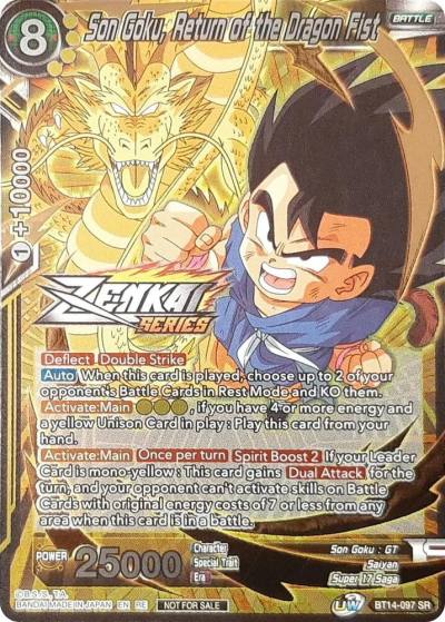 Son Goku Return of the Dragon Fist Event Pack 11 BT14-097 Tournament Promotion Cards Dragonball Super card