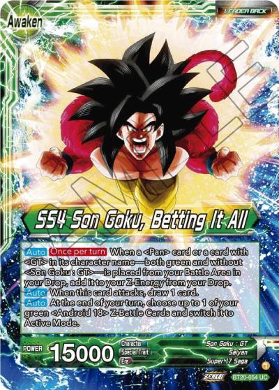 Son Goku SS4 Son Goku Betting It All Foil BT20-054 Power Absorbed Dragonball Super card