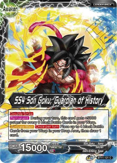 Son Goku SS4 Son Goku Guardian of History BT11-121 Vermilion Bloodline Dragonball Super card
