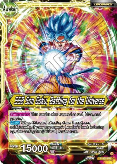 Son Goku SSB Son Goku Battling for the Universe P-425 Promotion Cards Dragonball Super card