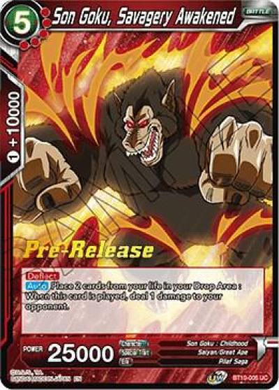 Son Goku Savagery Awakened BT10-006 Rise of the Unison Warrior Pre-Release Cards Dragonball Super card