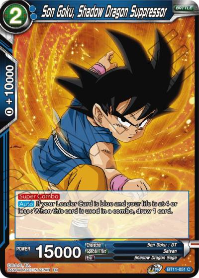 Son Goku Shadow Dragon Suppressor BT11-051 Vermilion Bloodline Dragonball Super card