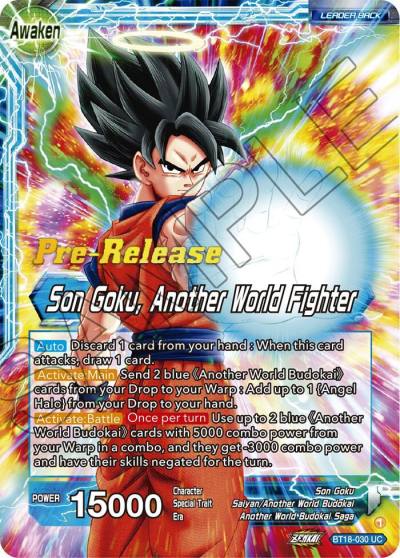 Son Goku Son Goku Another World Fighter BT18-030 Dawn of the Z-Legends Pre-Release Cards Dragonball Super card