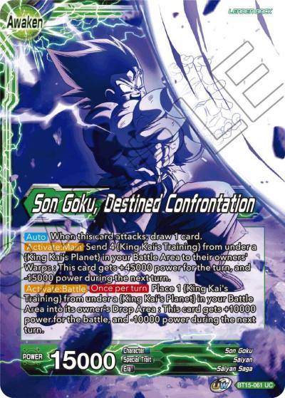 Son Goku Son Goku Destined Confrontation Foil BT15-061 Saiyan Showdown Dragonball Super card