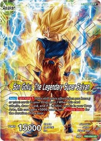 Son Goku Son Goku The Legendary Super Saiyan TB3-034 Clash of Fates Dragonball Super card