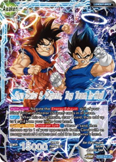 Son Goku Son Goku and Vegeta Tag Team in Hell 2023 Championship Finals BT22-031 Tournament Promotion Cards Dragonball Super card