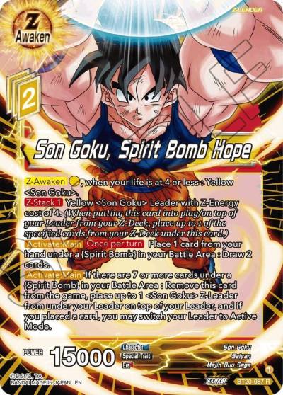 Son Goku Spirit Bomb Hope Foil BT20-087 Power Absorbed Dragonball Super card
