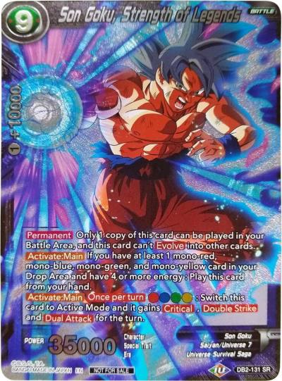 Son Goku Strength of Legends Players Choice DB2-131 Promotion Cards Dragonball Super card