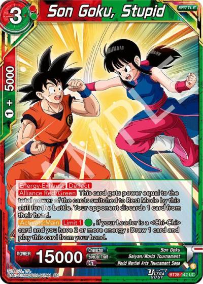 Son Goku Stupid BT28-142 Prismatic Clash Dragonball Super card