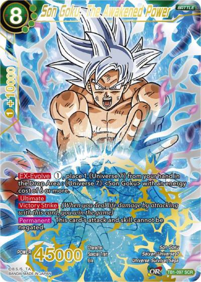 Son Goku The Awakened Power TB1-097 Tournament of Power Dragonball Super card
