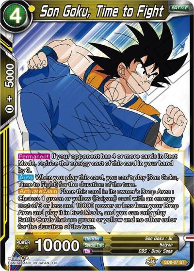 Son Goku Time to Fight SD8-07 Destroyer Kings Dragonball Super card