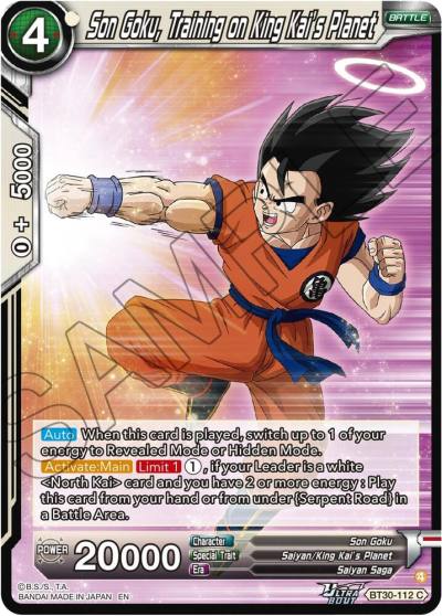 Son Goku Training a King Kais Planet BT30-112 Three Glorious Fighters Dragonball Super card