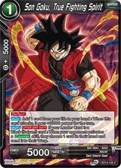 Son Goku True Fighting Spirit BT12-128 Vicious Rejuvenation Dragonball Super card