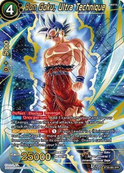 Son Goku Ultra Technique SPR BT30-085 Three Glorious Fighters Dragonball Super card