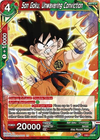 Son Goku Unwavering Conviction DB3-116 Draft Box 06 - Giant Force Dragonball Super card