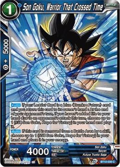Son Goku Warrior That Crossed Time BT10-038 Rise of the Unison Warrior Dragonball Super card
