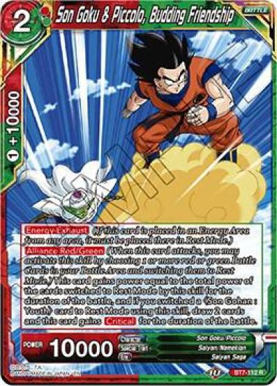 Son Goku and Piccolo Budding Friendship BT7-112 Assault of the Saiyans Dragonball Super card
