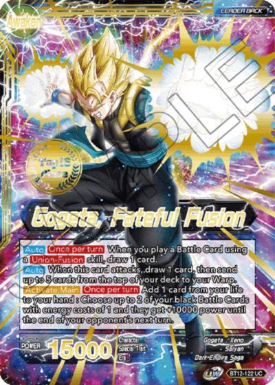 Son Goku and Vegeta Gogeta Fateful Fusion 2021 Championship Top 16 BT12-122 Tournament Promotion Cards Dragonball Super card