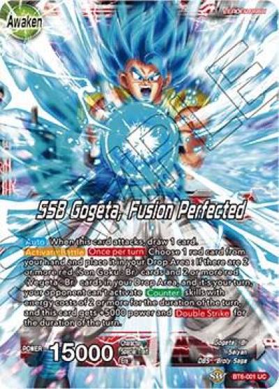 Son Goku and Vegeta SSB Gogeta Fusion Perfected Foil BT6-001 Destroyer Kings Dragonball Super card