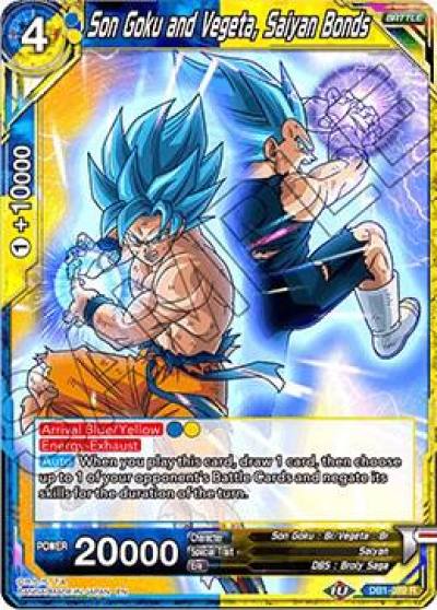 Son Goku and Vegeta Saiyan Bonds DB1-089 Draft Box 04 - Dragon Brawl Dragonball Super card