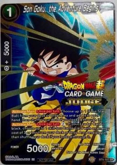 Son Goku the Adventure Begins BT6-107 Judge Promotion Cards Dragonball Super card